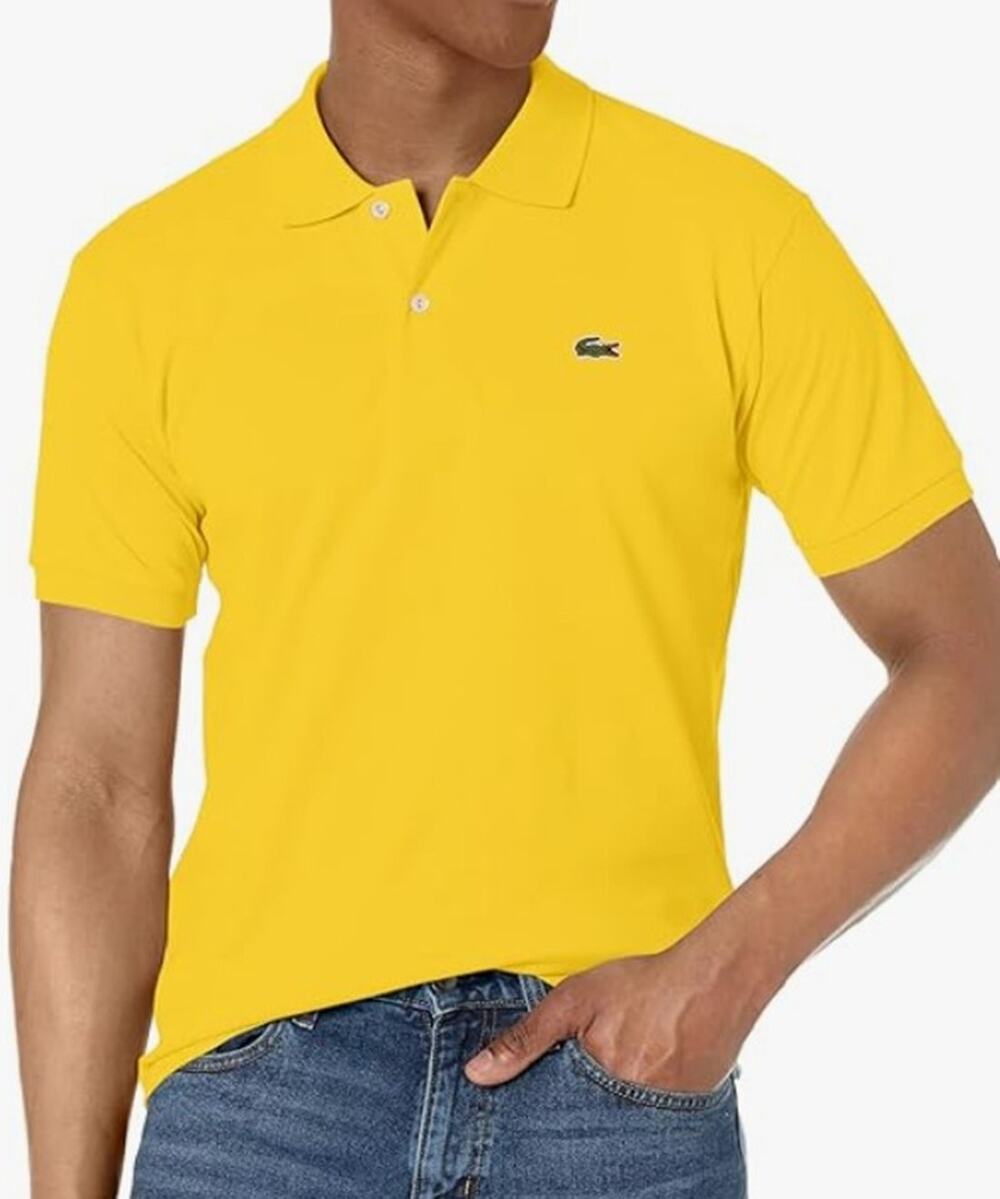 Lacoste Mens Legacy Short Sleeve L.12.12 Pique Polo Shirt Daffodil Yellow XL